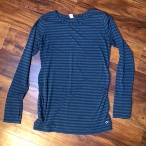 Gap Fit Striped Long Sleeve Maternity Shirt